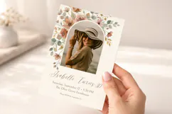 Floral Photo Birthday Invitation Canva Template Product Image 5
