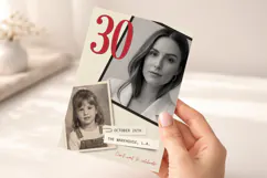 30th Birthday Invitation Template Editable, Photo Collage Product Image 5