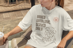 Bakery Quote Cute Graphic T-Shirt Design Product Image 5