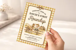 Cowboy Roundup Birthday Invitation Canva Template Product Image 5