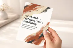 Abstract Birthday Invitation Template Editable, Canva Product Image 5
