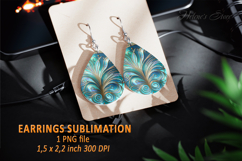 Gold Aquamarine Ocean earrings design| Teardrop earring png Product Image 1