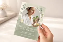 Spa Birthday Invitation Canva Template Product Image 5