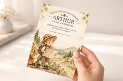 Adventure Explorer Birthday Invitation, Editable Canva Product Image 5