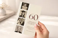 60th Birthday Invitation Template, Photo Filmstrip Milestone Product Image 5