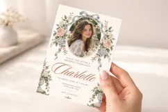 Vintage Floral Birthday Invitation Canva Template Product Image 5