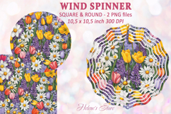 Flowers Wind spinner|Garden flowers Wind spinner sublimation Product Image 1