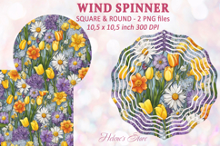 Flowers Wind spinner|Garden flowers Wind spinner sublimation Product Image 1