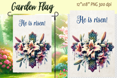Easter Garden Flag Sublimation |Religious sublimation Easter Product Image 2