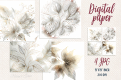 Luxury floral pattern digital papers jpeg | Scrap booking Product Image 1