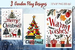 Merry Christmas doodle Garden Flag Sublimation design png Product Image 1