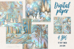 Christmas magic digital papers BUNDLE|Pink Scrap booking jpg Product Image 7