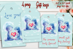 Valentines day Gift Tags| Valentine labels| Watercolor label Product Image 1