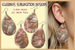 Autumn Pumpkin earrings | Fall Teardrop earring sublimation Product Image 1