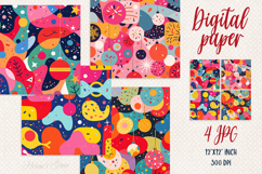Christmas colorful abstract digital papers|Scrap booking jpg Product Image 1
