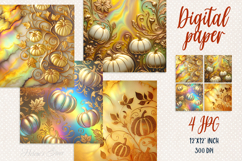 Halloween pumpkins digital paper|Scrap booking graphics Product Image 1