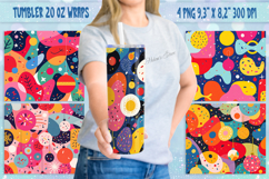 Abstract Christmas pattern straight tumbler 20oz wrap design Product Image 1