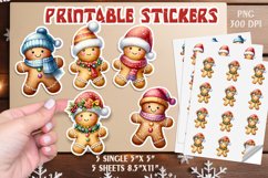 Gingerbread man Sticker | Christmas Stickers Printable Product Image 1