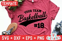 Basketball SVG | Basketball Template 0054 | Basketball Shirt Product Image 1