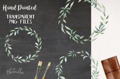 Leaves Wreaths 7 Watercolor Greenery Foliage Hand Painted Product Image 2