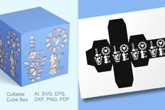 Set of 2 Love Cuttable Gift Boxes with Repeating Holes SVG Product Image 3