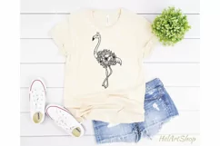 Floral Flamingo svg, summer tropical svg cutting file Product Image 2