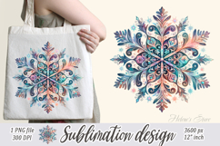 Christmas snowflakes clipart|Cute Winter flower shirt design Product Image 1