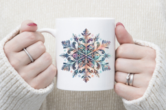 Christmas snowflakes BUNDLE | Cute Winter flower design png Product Image 15