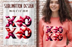 XOXO lips Valentines day Sublimation clipart | Love coffee Product Image 1