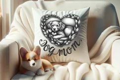 Dog mom heart Valentines day Sublimation clipart sketch png Product Image 4