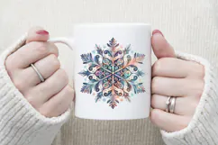Christmas snowflakes clipart|Cute Winter flower shirt design Product Image 3