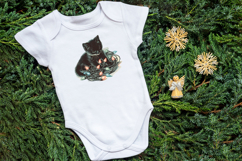 Christmas lights &amp; black cat clipart| Winter t shirt designs Product Image 4