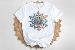 Christmas snowflakes clipart|Cute Winter flower shirt design Product Image 4