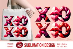 XOXO lips Valentines day Sublimation clipart | Love coffee Product Image 5