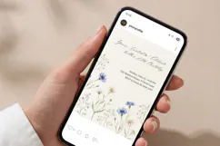Wildflower Birthday Invitation Canva Template, Editable Product Image 6