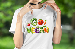 Funny Quote Go Vegan clipart | Cute sublimation design png Product Image 3