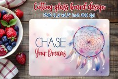 Inspiring quote kitchen glass cutting board sublimation png Product Image 1