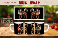 Flower cat Mug Sublimation png| Flowers cat |Art cat bouquet Product Image 3
