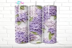 3D Floral 20 oz Skinny Tumbler Wrap Product Image 1