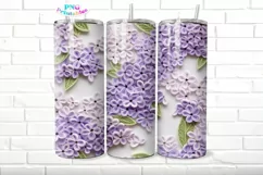 3D Floral 20 oz Skinny Tumbler Wrap Product Image 1