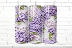 3D Floral 20 oz Skinny Tumbler Wrap Product Image 3