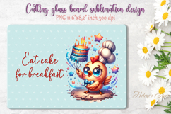 Cute chicken and funny quote cutting board sublimation png Product Image 1