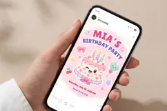 Birthday Cake Invitation Canva Template Product Image 6