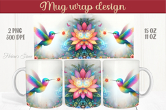Cute Hummingbird mug wraps sublimation designs |Humming bird Product Image 1