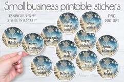 Packaging printable Stickers|Merry Christmas sticker sheet Product Image 1