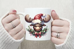 Christmas elk clipart sublimation PNG | Retro funny animal Product Image 2
