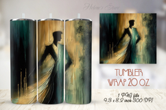Abstract texture portraiture straight tumbler 20oz wrap png Product Image 1