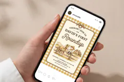 Cowboy Roundup Birthday Invitation Canva Template Product Image 6