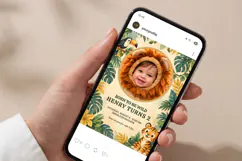 Jungle Safari Birthday Invitation Template Editable Canva Product Image 6