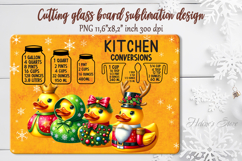 Christmas farmhouse funny rubber ducky cutting board PNG Product Image 1
